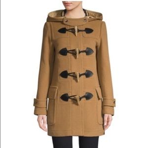 NWT Burberry Merton Duffle Toggle Coat Sz 0 Camel